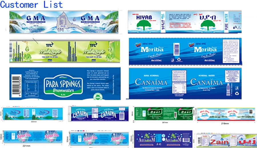 Customized Printing Labels Mineral Water Plastic Bottle Shrink Sleeve PVC Labels